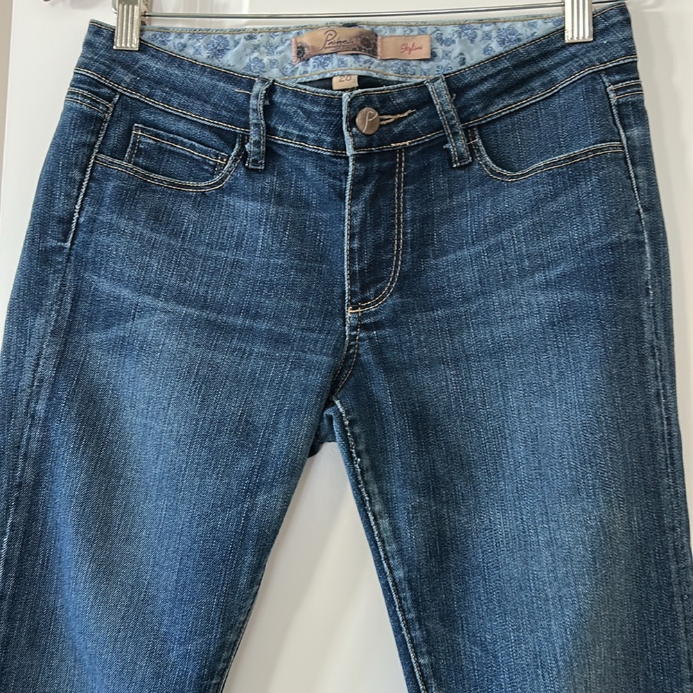 VTG Paige Skyline Blue Jeans Size 28 with MEASUREMENTS